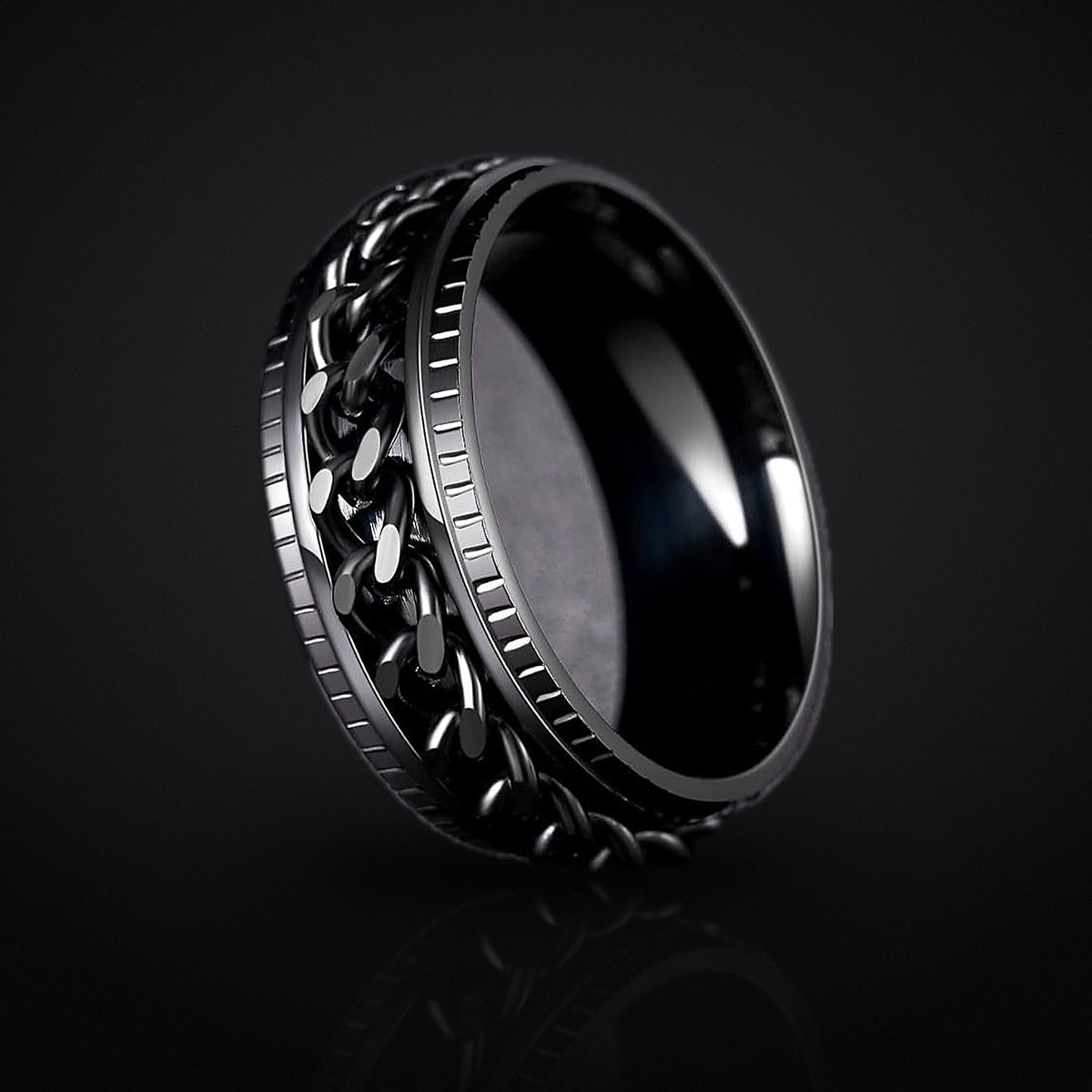 Halo Ring angled view of the chain band