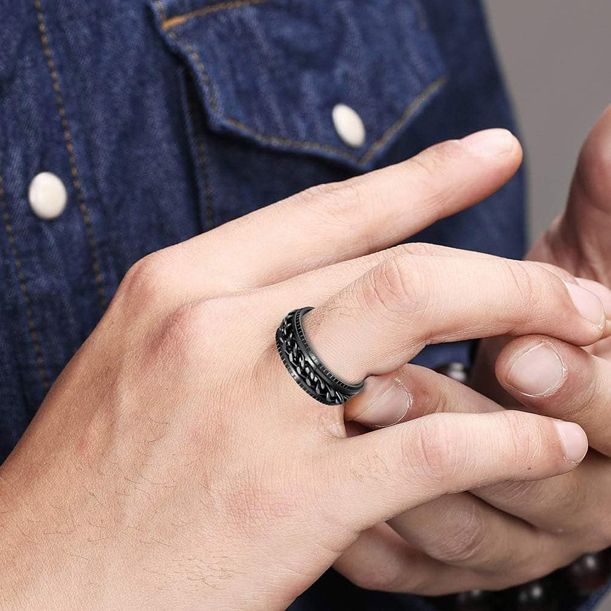 Halo Ring worn on a hand
